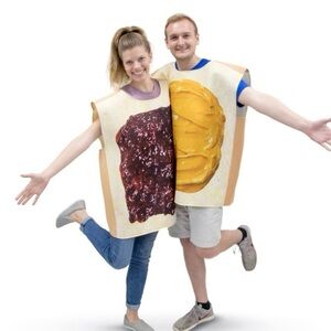 Hauntlook Peanut Butter & Jelly Sandwich Couples Costume One Size